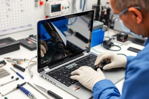 Computer repair technician servicing desktop in Kannur